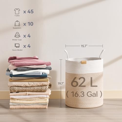 Nunsino Laundry Hamper 62L, Large Laundry Basket - Image 6
