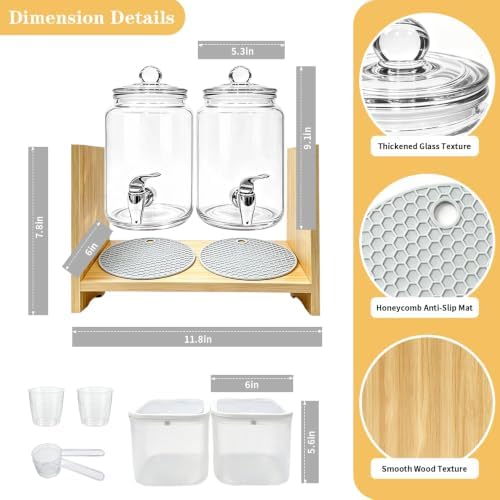 2 Laundry Detergent Dispenser 2 Glass Laundry Detergent Dispenser Includes - Image 3