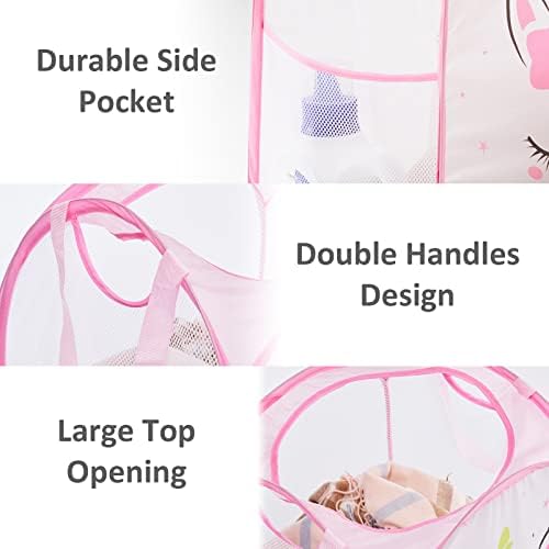 TECHMILLY Collapsible Mesh Pop Up Laundry Hamper - Image 4