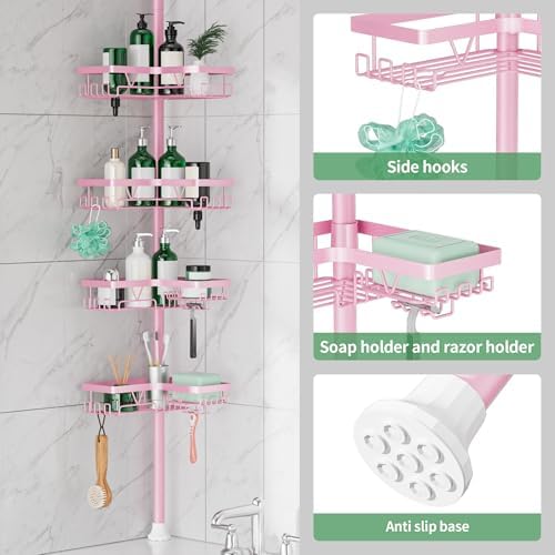 DAOYA Corner Shower Caddy Tension Pole - Image 3
