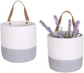2 pcs Small Wall Hanging Storage Baskets, wall decor organizer, 6” × 6.3" by RUIZHIXUAN