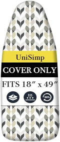 UniSimp Ironing Board Cover and Pad 18"x49" Extra Thick Natural Cotton by UniSimp