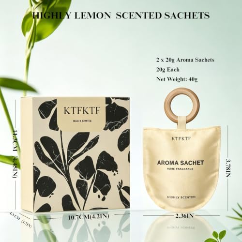 2 Pack Lemon Scented Sachets for Drawers and Closets - Image 4