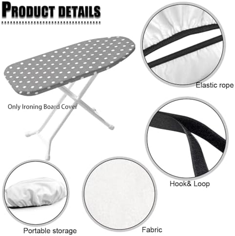 Polka Dot Small Ironing Board Cover Washable Table Top Ironing Board Protector - Image 6
