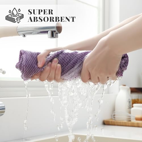 Homaxy 9 Pack Cotton Terry Premium Kitchen Towels, 18 x 28 in - Image 3