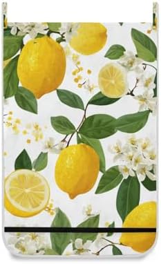 Lemon Branch Flower Hanging Laundry Hamper Door Hampers Bag Basket - Image 2