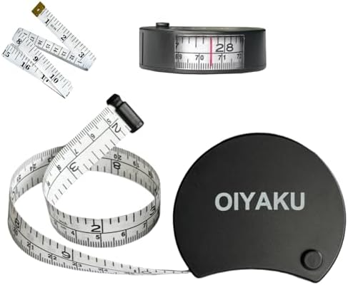 Soft Body Measuring Tape Measure Window Reading Retractable Metric 60IN by Oiyaku