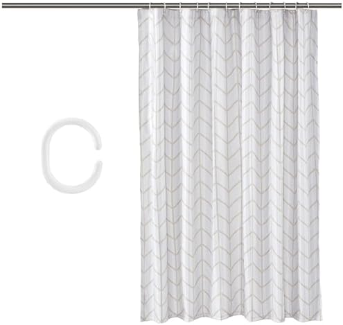 Amazon Basics Bathroom Shower Curtain, Water Resistant Fabric - Image 6