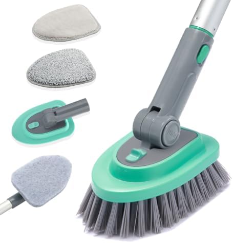 3 in 1 Tile Tub Shower Scrubber, Cleaning Brush by Homilifibra