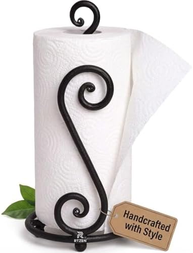 RTZEN Matte Black Paper Towel Holder Non-Slip Base Countertop by RTZEN