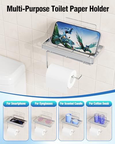 Shower Caddy 7 Pack, Adhesive Bathroom Shower Organizer - Image 3