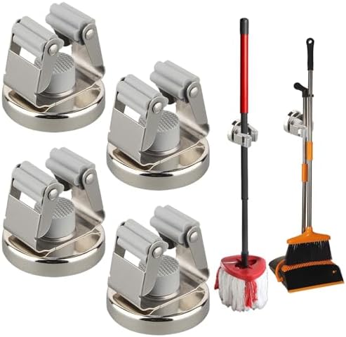 MUTUACTOR Magnetic Broom Holders, 10lbs No Drilling Anti-broken Magnetic Hooks by MUTUACTOR