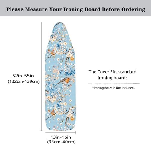 Blue Flower Ironing Board Cover and Pad 15x54 - Image 5