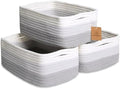 NaturalCozy 11.8"x8"x4.5” Rectangle Storage Baskets by NaturalCozy
