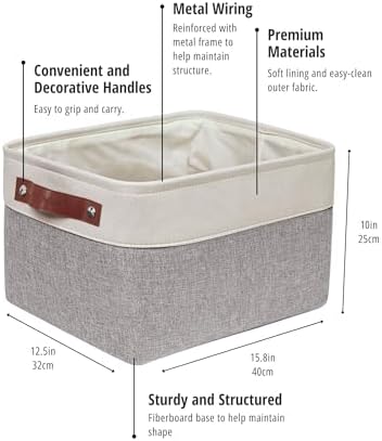 DECOMOMO Storage Bins, Extra Large Fabric Storage Baskets - Image 5