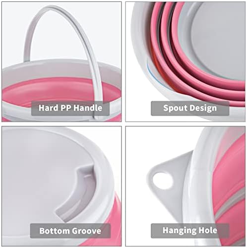 Collapsible Bucket 10L 2.6 Gallon Cleaning Bucket Mop Bucket Folding Foldable - Image 5