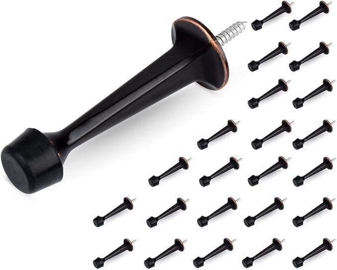 HOMOTEK 24Pack Heavy Duty Solid Rigid Door Stop by HOMOTEK