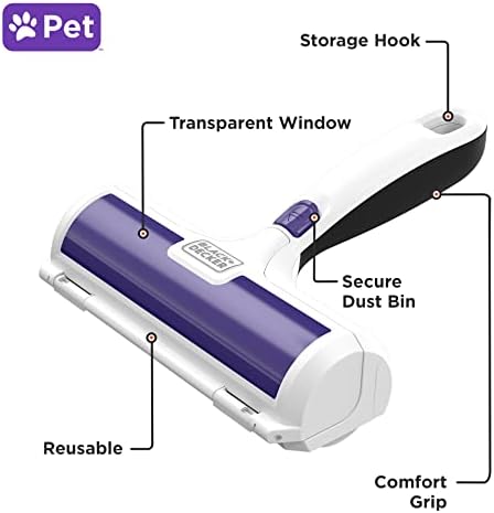 BLACK+DECKER Pet Hair Remover, Remove Dog Hair and Cat Hair Easily - Image 2