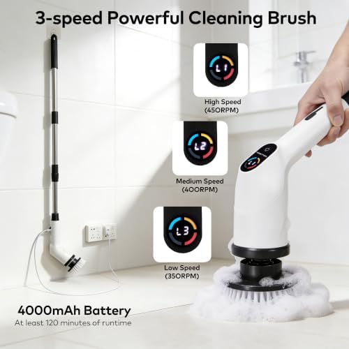 Electric Spin Scrubber, Cordless Cleaning Brush - Image 3