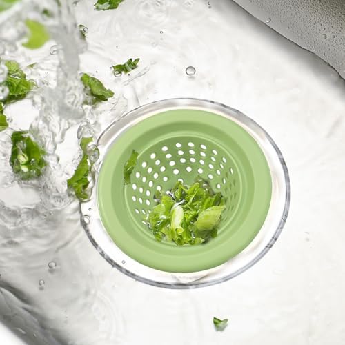 Silicone Strainer for Kitchen Sink, 2 Pack, Stainless Steel Reinforced - Image 2