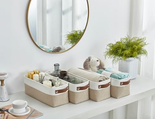 DECOMOMO Narrow Storage Bins, Small Storage Baskets - Image 4