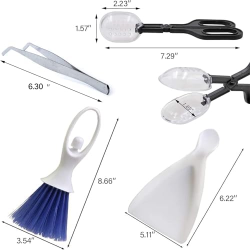 Tiny Cleanning Broom, Scooper Feeding Tool, Mini Dustpan and Brush, Stainless - Image 6