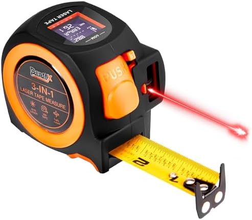 3-in-1 Laser Tape Measure, 197 ft Distance Meter, 16 ft Tape, Digital Level by Unknown