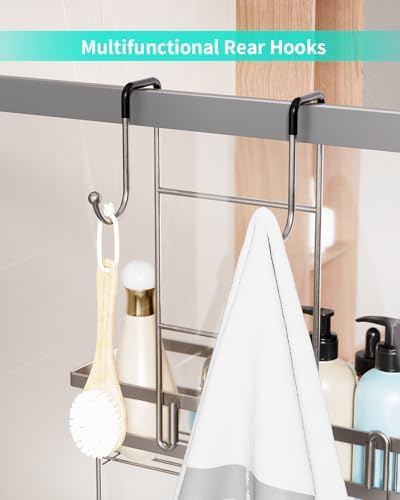 HapiRm Shower Caddy over Door- Hanging Shower Organizer - Image 5