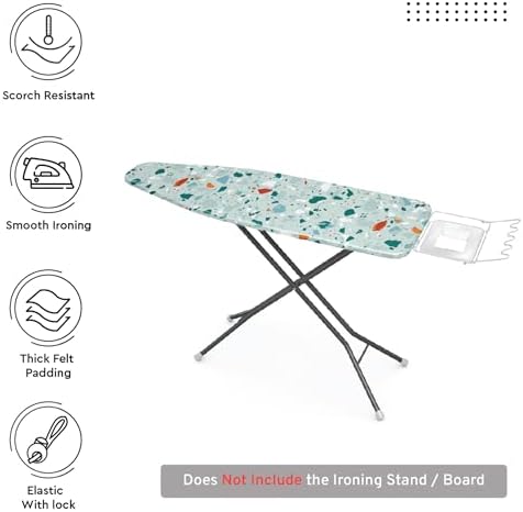 Encasa XO Ironing Board Cover and Pad, 4mm Felt 54"x18" - Image 2