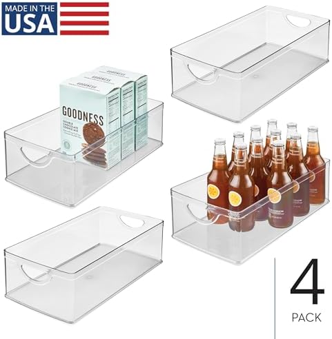 iDesign Stackable Clear Plastic Extra Long Storage Bin - Image 2
