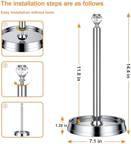 KASUNTO Crystal Ball Paper Towel Holder - Image 2