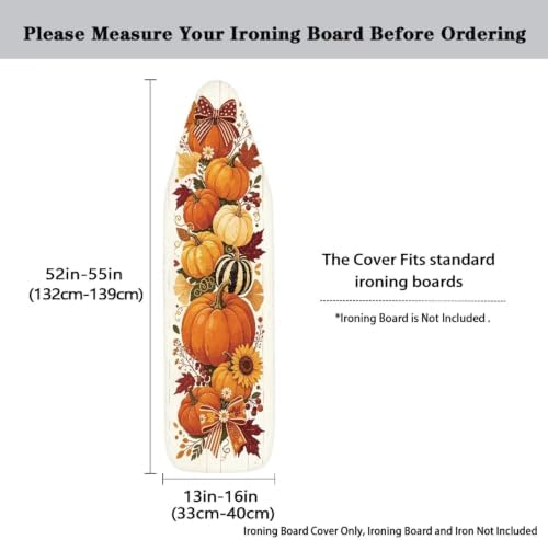 Flashideas Orange Thanksgiving Pumpkin Ironing Board Cover and Pad Standard - Image 5