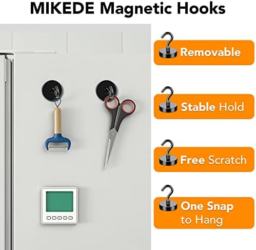 MIKEDE Magnetic Hooks 85Lbs Heavy Duty Magnets - Image 2