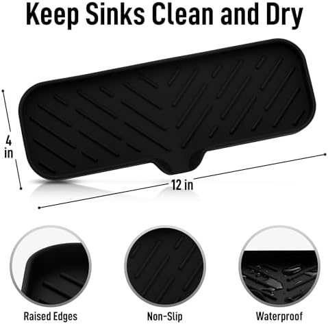 Zulay Kitchen Large Silicone Sponge Holder – Flexible Sink Organizer Tray - Image 4