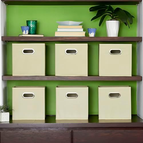 Household Essentials 82-1 Foldable Fabric Storage Bins |Set of 6 Cubby Cubes - Image 2