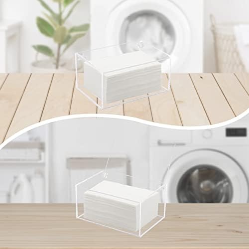 Watpot Acrylic Dryer Laundry Sheet Holder Dispenser Clear Container Box - Image 2