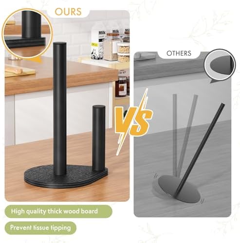 Kitchen Paper Towel Holder, Paper Towel Roll Holder, Waterproof, Quick Assembly - Image 3