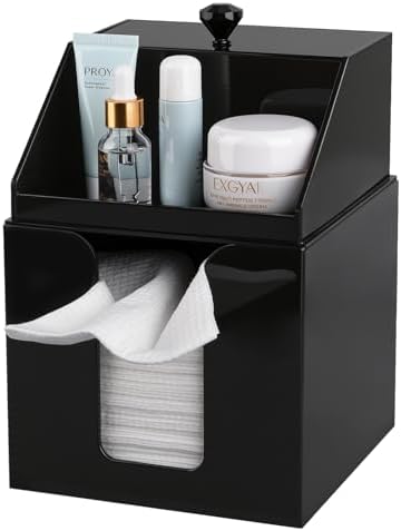 Anyoifax Disposable Facial Towels Storage Double Layer Acrylic Box by Anyoifax