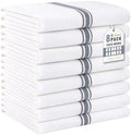 Homaxy 100% Ring Spun Cotton Kitchen Towels 8 Pack, Slate Gray Stripe by Homaxy
