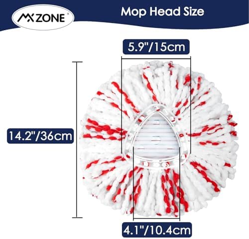 Spin Mop Replacement Heads for O-Cedar EasyWring 1-Tank, Microfiber 3-Pack - Image 2