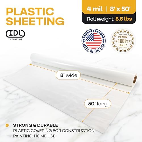 IDL Packaging Clear 4 mil Plastic Sheeting - Image 2