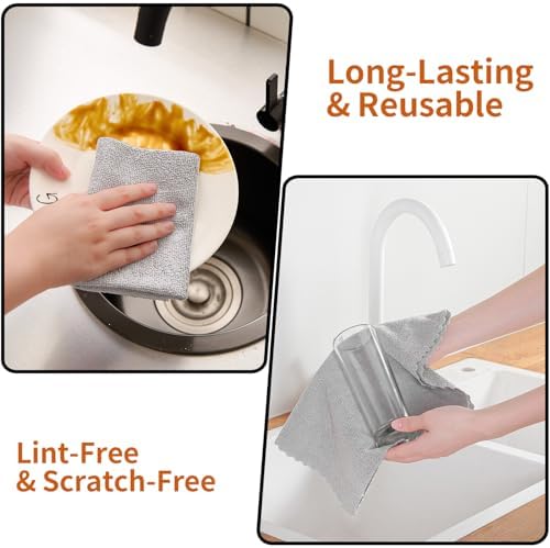 80 Pack Microfiber Cleaning Cloth Roll, Lint Free Rags & Tear Away Reusable - Image 5