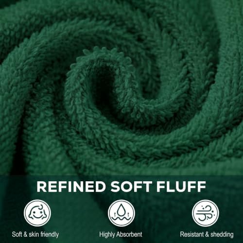 Utopia Towels 24 Pack Washcloths, 12x12 in, 100% Cotton, Hunter Green - Image 4