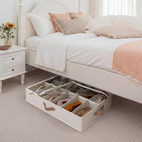 StorageWorks 2-Pack 24-Pair Under Bed Shoe Storage Organizer - Image 4