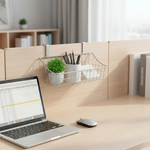 LeleCAT Basket with hook Grid Storage Basket, Hang it behind a door or on a - Image 3