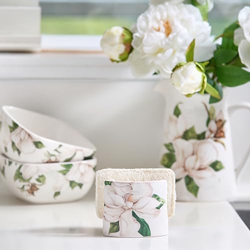 Bico Magnolia Floral Ceramic Kitchen Sponge Holder - Image 5