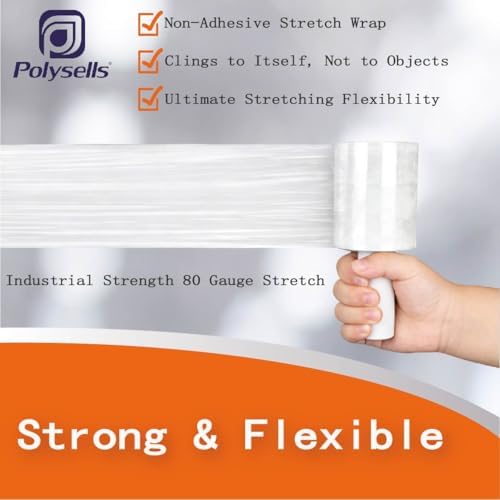 Polysells 16 Rolls 5" x 1200ft MIni Roll Stretch Film - Image 3