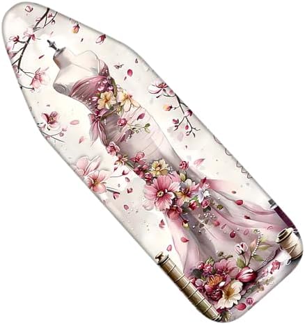 Nuxovilar Floral Dress Cotton Ironing Board Cover 15x54 Fabric by Nuxovilar