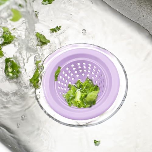 Silicone Strainer for Kitchen Sink, 2 Pack, Stainless Steel Reinforced - Image 2