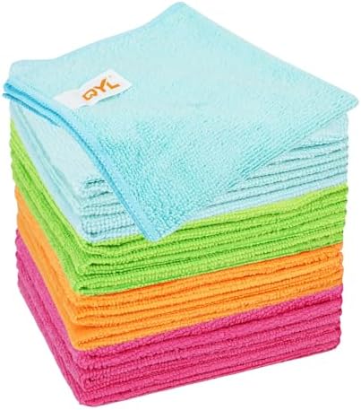 QYL Microfiber Cleaning Cloth, 12 Pack Cleaning Rags, Cleaning Towels by QYL